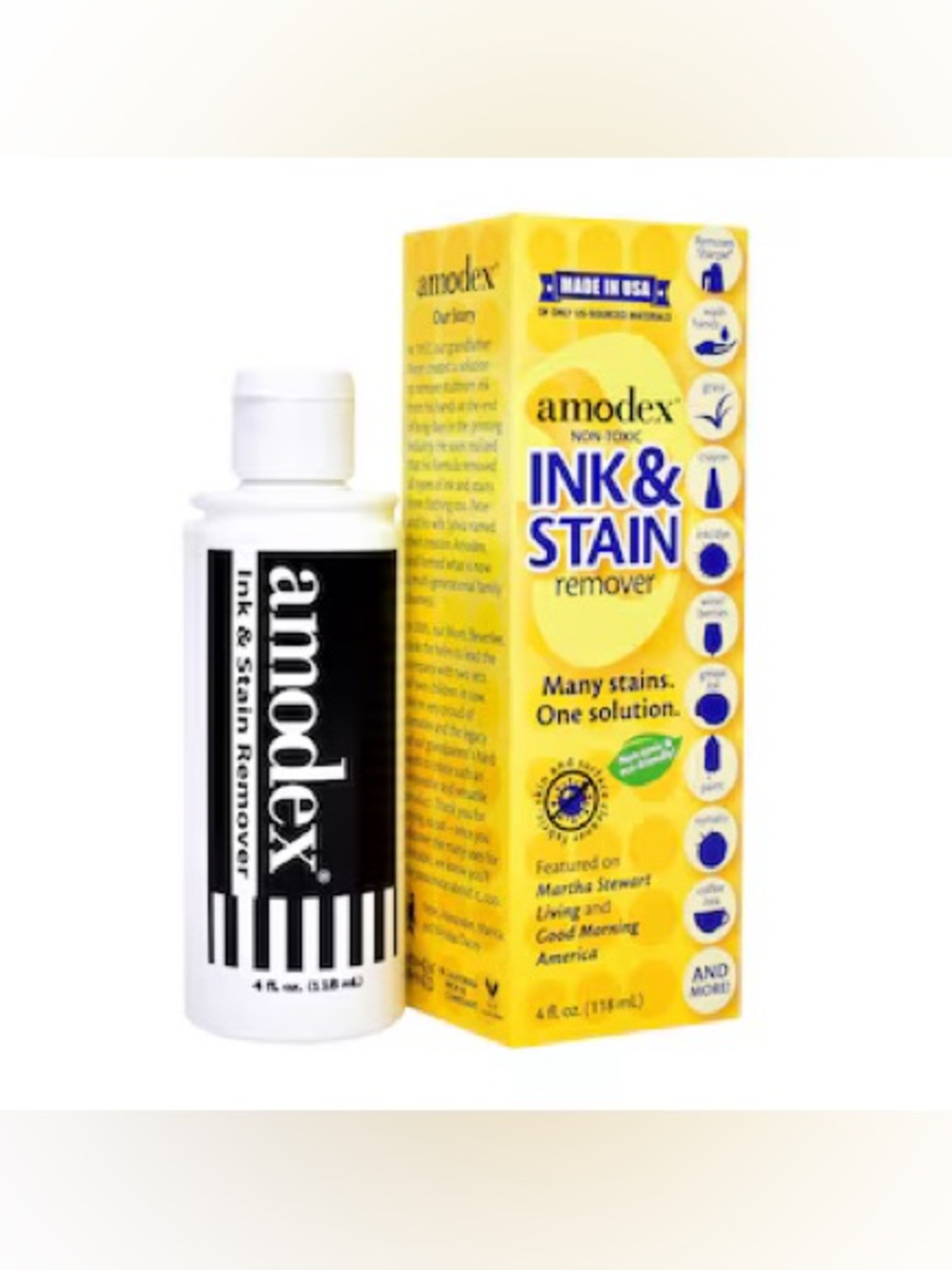 Amodex Ink & Stain Remover NIB 4 oz - Picture 8 of 8